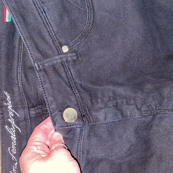 JFOUR NWT Black Straight Legged Jeans, Size 31", MSRP $130 - Picture 7 of 16